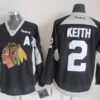 Blackhawks 2 Duncan Keith Black Practice Men Jersey