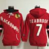 Blackhawks 7 Brent Seabrook Red Old Time Heidi Women Hoodie