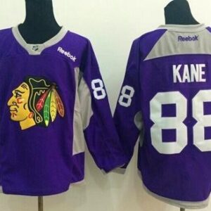 Blackhawks 88 Patrick Kane Purple Fights Cancer Men Jersey