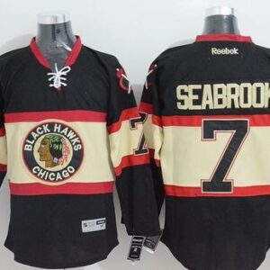 Blackhawks 7 Brent Seabrook Black New Third Men Jersey