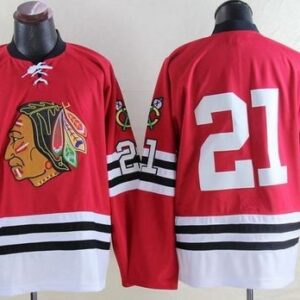 Blackhawks 21 Stan Mikita Red Throwback Mitchell And Ness 1960-61 Men Jersey