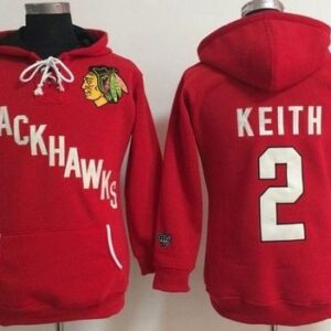 Blackhawks 2 Duncan Keith Red Old Time Heidi Women Hoodie