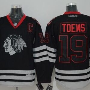 Blackhawks 19 Jonathan Toews Black Ice Men Jersey