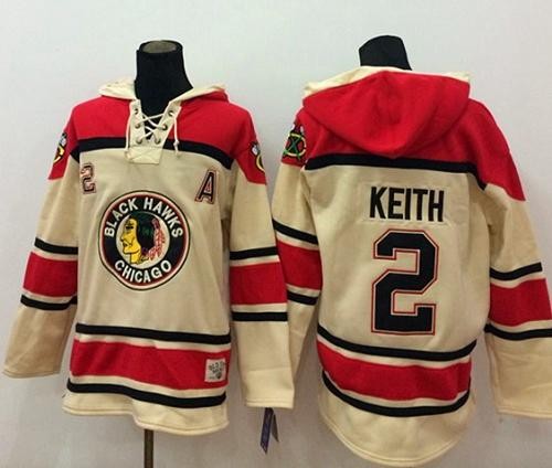 Blackhawks 2 Duncan Keith Cream Men Sweatshirt