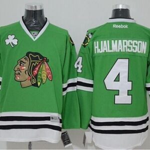 Blackhawks 4 Nikals Hjalmarsson Green Men Jersey