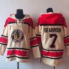 Blackhawks 7 Brent Seabrook Cream Men Sweatshirt