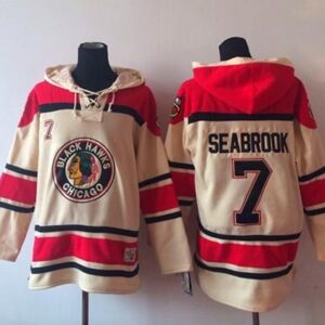 Blackhawks 7 Brent Seabrook Cream Men Sweatshirt