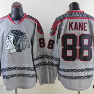 Blackhawks 88 Patrick Kane Grey Men Jersey