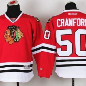 Blackhawks 50 Corey Crawford Red Reebok Youth Jersey