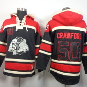 Blackhawks 50 Corey Crawford Black Ice Men Sweatshirt