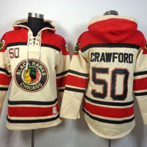 Blackhawks 50 Corey Crawford White Men Sweatshirt