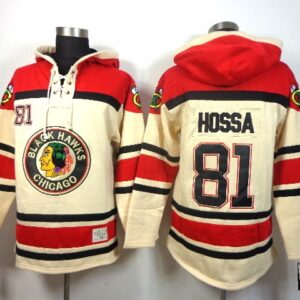 Blackhawks 81 Marian Hossa White Men Sweatshirt