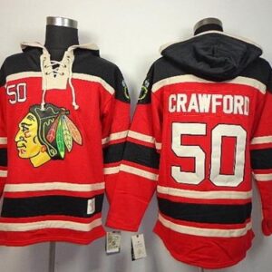 Blackhawks 50 Corey Crawford Red Men Sweatshirt