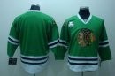 Blackhawks Blank Green Men Jersey