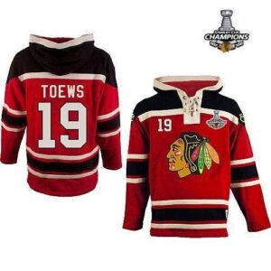 Blackhawks 19 Jonathan Toews Red Men SweatshirtStanley Cup Champions Men Jersey