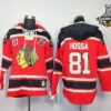 Blackhawks 81 Marian Hossa Red Men SweatshirtStanley Cup Champions Men Jersey