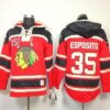 Blackhawks 35 Tony Esposito Red Men Sweatshirt