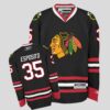 Blackhawks 35 Tony Esposito Black Men Jersey