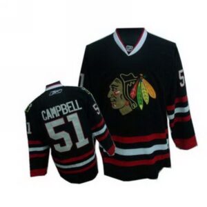 Blackhawks 51 Brian Campbell Black Men Jersey