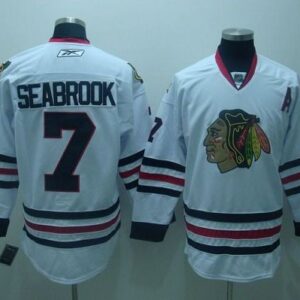 Blackhawks 7 Brent Seabrook White Men Jersey