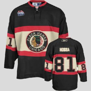 Blackhawks 81 Marian Hossa Winter Classic Black Men Jersey