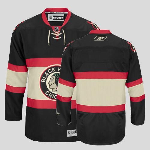 Blackhawks Blank Black New Third Men Jersey