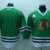 Blackhawks Blank Green Men Jersey