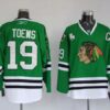 Blackhawks 19 Jonathan Toews Green Men Jersey