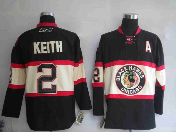 Blackhawks 2 Duncan Keith Black New Third Men Jersey