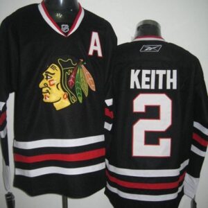 Blackhawks 2 Duncan Keith Black Men Jersey