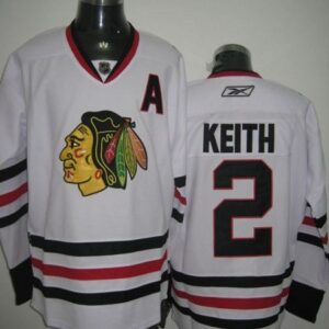 Blackhawks 2 Duncan Keith White Men Jersey