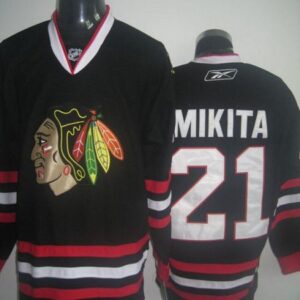 Blackhawks 21 Stan Mikita Black Men Jersey