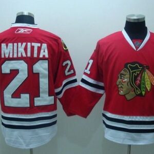 Blackhawks 21 Stan Mikita Red Men Jersey