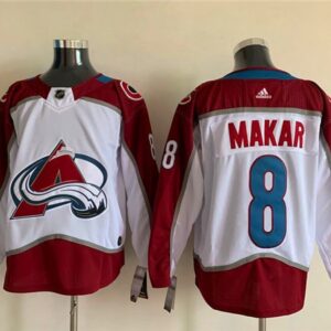 Avalanche 8 Cale Makar White Men Jersey
