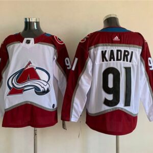 Avalanche 91 Nazem Kadri White Men Jersey