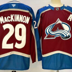 Avalanche 29 Nathan MacKinnon Burgundy 2024 New  Men Jersey
