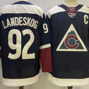 Avalanche 92 Gabriel Landeskog Navy Men Jersey