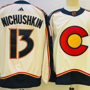 Avalanche 13 Valeri Nichushkin White 2022-23 Retro Men Jersey
