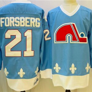 Avalanche 21 Peter Forsberg Light Blue Men Jersey