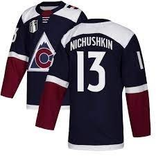 Avalanche 13 Valeri Nichushkin Navy Men Jersey