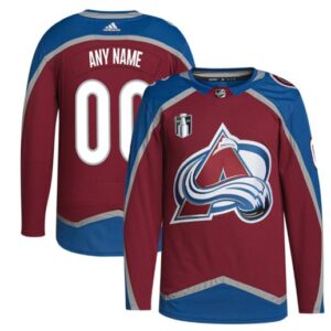 Avalanche Customized Burgundy 2022 Stanley Cup Final Patch Reverse Retro Men Jersey