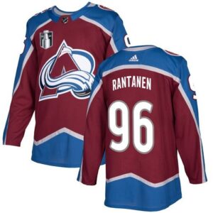Avalanche 96 Mikko Rantanen Burgundy 2022 Stanley Cup Final Patch Reverse Retro Men Jersey