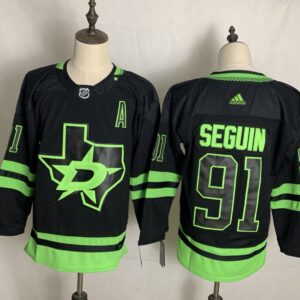 Stars 91 Tyler Seguin Black 2020-21 Premier Breakaway Men Jersey