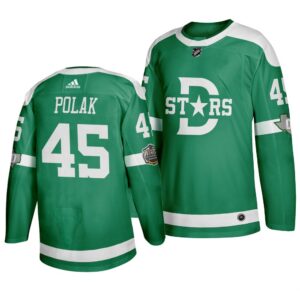 Stars 45 Roman Polak Green 2020 Winter Classic Men Jersey