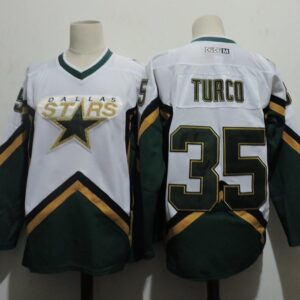 Stars 35 Turco White Throwback Men Jersey