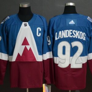 Avalanche 92 Gabriel Landeskog Blue Red 2020 Stadium Series Men Jersey
