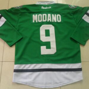 Stars 9 Mike Modano New Style Green Men Jersey
