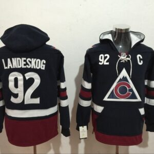 Avalanche 92 Gabriel Landeskog Navy All Hooded Men Sweatshirt