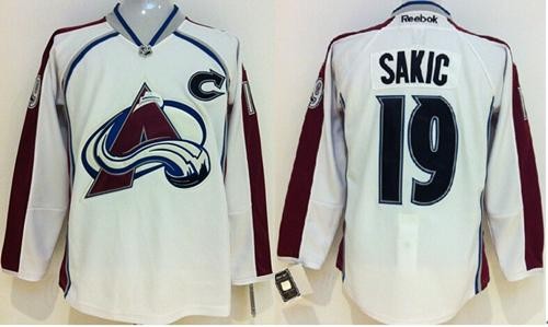 Avalanche 19 Joe Sakic White Youth Jersey