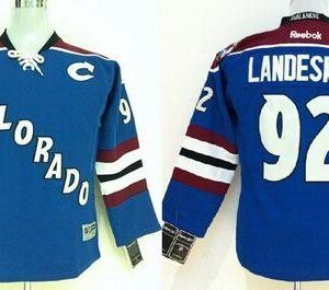 Avalanche 92 Gabriel Landeskog Blue Youth Jersey